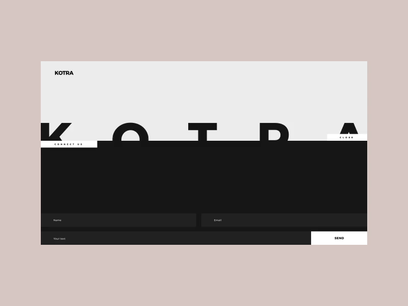 Kotra contact page anim contact page design kotra motion ui ux