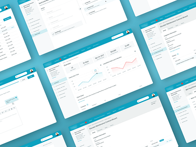 Aerial View: UI Screens big data blue dashboard graph law law firm legal tables tabs ui uiux ux