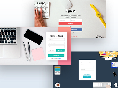 Website Login/Sign Ups background form hero landing page login ramro sign in sign up ui web design website