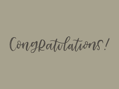 Congrats! congrats congratulations hand drawn hand lettering handlettering handmade lettering photoshop type