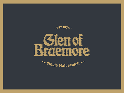 Glen of Braemore Logo branding logo whiskey