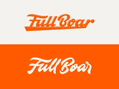 Full Boar Vector calligraphy lettering logo