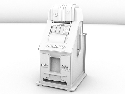 Vintage Slot Machine AO 3darts ambientocclusion cinema4d fullsail vintage vintageslotmachine