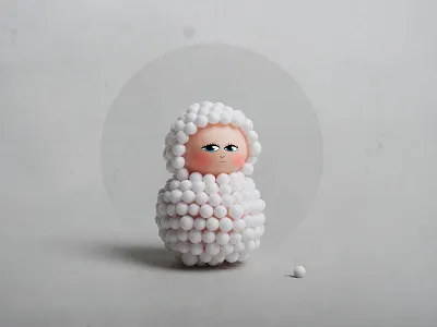 Clay-Lady character characterdesign children illustration clay face illustration kids illustration lady mixed media polymer clay sculpture