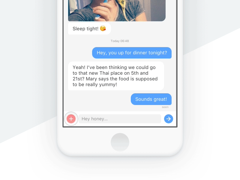 Add to conversation app chat conversation gif interface ui