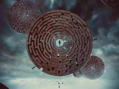 The Maze By Hotamr Dbcy6a5 1 3d amrelshamy art behance conceptual mixed media photomanipulation photoshop