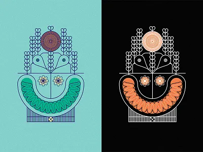 DAY TIME — NIGHT TIME dood faces gritty scarecrow vector