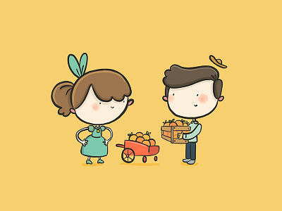 Orange cartoon color design doodle draw drawing illustration sketch
