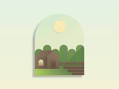 Tiny Farm House farm farming illustration landscape nature tiny house