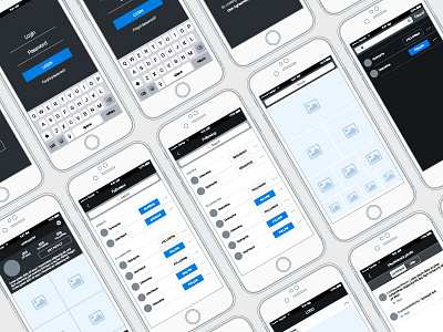 Photo app wireframes app mobile mockup wireframe