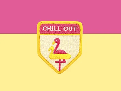 Chill Out Patch beach chill chill out flamingo fun patch pink summer valley cruise yellow