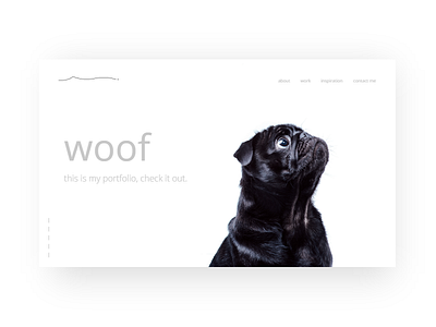 daily ui #003 daily ui dog full hd landing page portfolio pug ui web