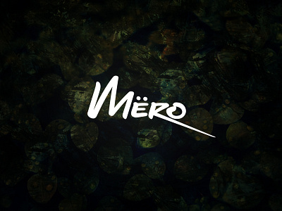 Mëro logo abstract calligraphy jungle lettering logo logotype white