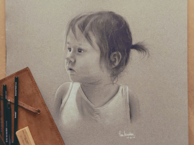 Isla charcoal portrait