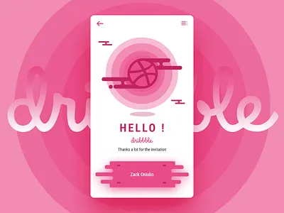 Hello Dribbble debut dribbble first hello hellodribbble illustration shot thanks ui