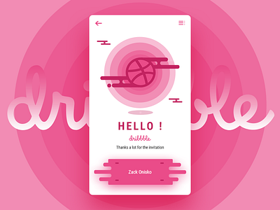 Hello Dribbble debut dribbble first hello hellodribbble illustration shot thanks ui