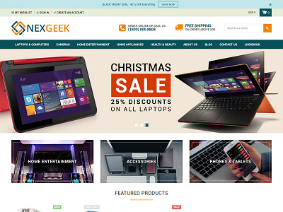 Nexgeek Shopify Theme adornthemes beautiful clean clothing colorful ecommerce electronics fashion jewellery shopify shopify theme