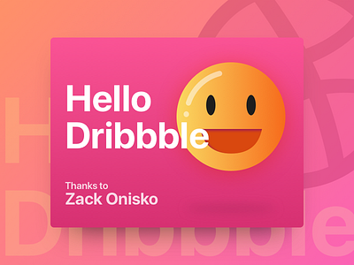 Hello Dribbble debut shot