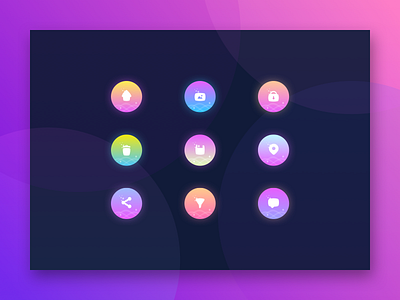 Icon design application calendar colour delete gradient home icon location news photo screen share