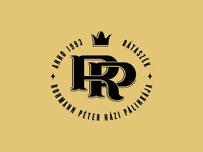 Logo for my dad's homemade pálinka alcoholic beverage brandy drink firewater homemade palinka shot spirit