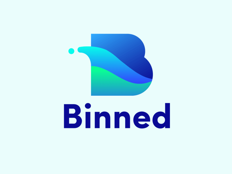 Binned Logo Animation animated logo animation brand design brand identity branding case study cleaning company corporate identity design design studio graphic design identity identity design lettermark logo logo animation motion motion design motion graphics user experience