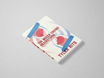 The Never Ending Brainstorm book cover brain brainstorm cover art halftone hourglass textures vector