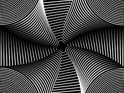 Day70- 'Vertigo' 100days black and white illustrator opart vector