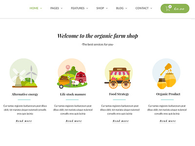 Organic farm shop aem atomic cms component healthy hero organic subscribe ui ux