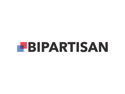 Bipartisan logo black blue brand branding democrat logo logos political politics red republican trump