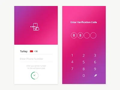 Mobile Verification app design dribbble flat form mobile ui ux