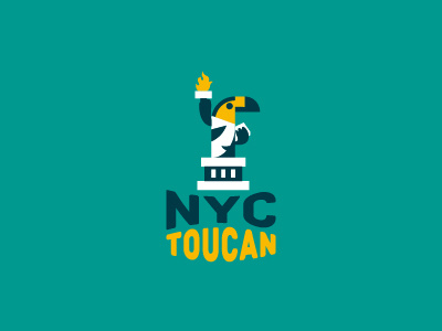 Nyctoucan 1 Logo bird funny ny nyc statue of liberty toucan