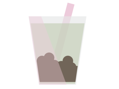 Flat boba boba bubble tea flat design geometric illustration