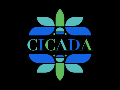 Cicada Logo Color awesome bug clean crisp fancy fun high end insect locust logo pattern