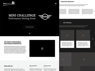 Miles Ahead MINI Cooper Challenge antistatic autocross challenge cooper miles ahead mini motorsports racing uiux website wireframe wireframes