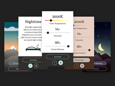 Nighttime App animation app day night