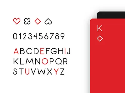 Minimalist Playing Card card deck font game playing typography