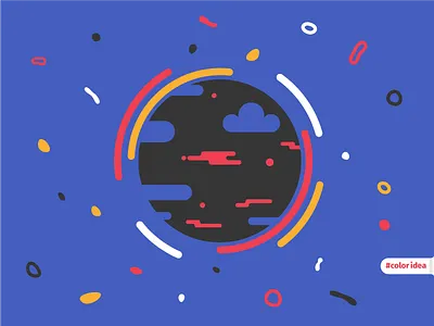 Color Combination Ideas black blue color dark fun globe idea orange red smooth yellow