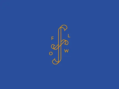 Flow brand f icon logo monogram monoline