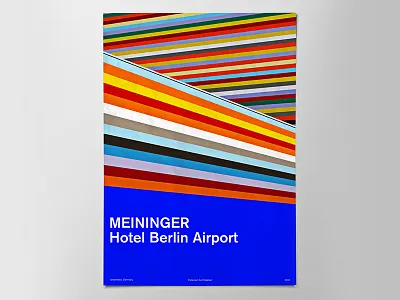 Meininger Hotel airport berlin colorful colors design graphic hotel illustrator photoshop poster
