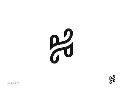 H For Higher branding design flat icon illustration lettering logo logotype mark monogram type typography