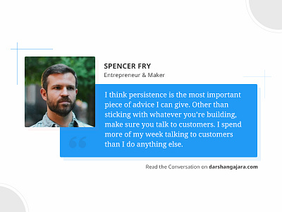 A Conversation with Coach's Spencer Fry conversation creative design interview newsletter quote startup ui