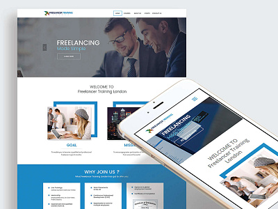 Online Training online training website website mockup