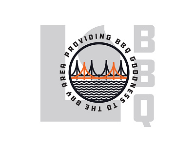 LBQ's BBQ t-shirt bay area bbq bridges