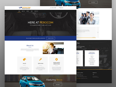 Auto Reseller Web design auto reseller website mockup