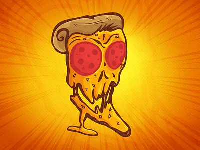Monster Pizza food monster pizza zombie
