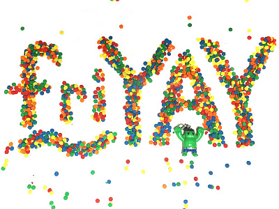 FriYAY Celebration with Mini Hulk celebrate friyay hulk lettering rainbow socialmedia typography