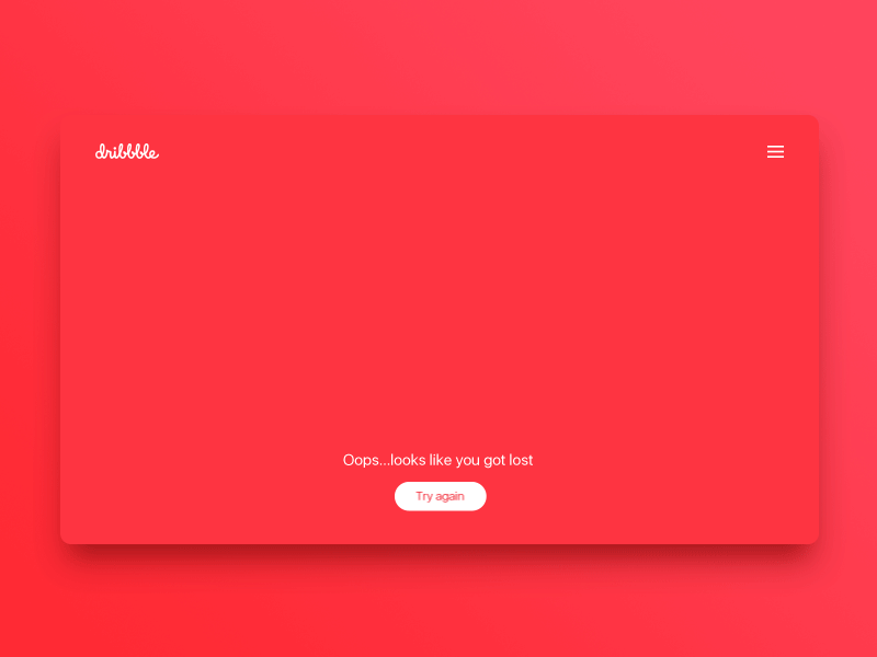 404 Page 404 clean design fun gif page ui ux