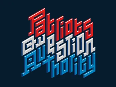 Patriots Question Authority derby independence day jigsaw july 4th lettering t shirt tee tshirt typography vote woot