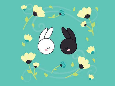 Gemini astrology bunny cute floral gemini zodiac