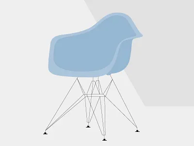 Vitra Stuhl chair flat home and living illustration interior magazine stuhl vitra